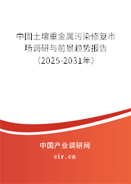 中國(guó)土壤重金屬污染修復(fù)市場(chǎng)調(diào)研與前景趨勢(shì)報(bào)告（2025-2031年）