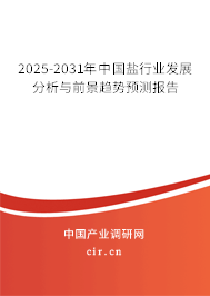 2025-2031年中國鹽行業發展分析與前景趨勢預測報告