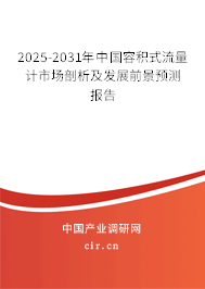 2024-2030年中國容積式流量計市場剖析及發展前景預測報告