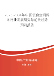 2025-2031年中國(guó)低合金鋼焊條行業(yè)發(fā)展研究與前景趨勢(shì)預(yù)測(cè)報(bào)告