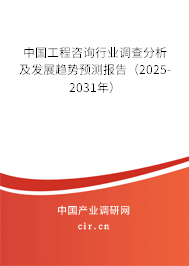 中國工程咨詢行業調查分析及發展趨勢預測報告（2025-2031年）