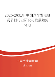 2025-2031年中國汽車發(fā)電機(jī)調(diào)節(jié)器行業(yè)研究與發(fā)展趨勢預(yù)測