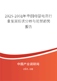 2025-2031年中國母嬰電商行業發展現狀分析與前景趨勢報告